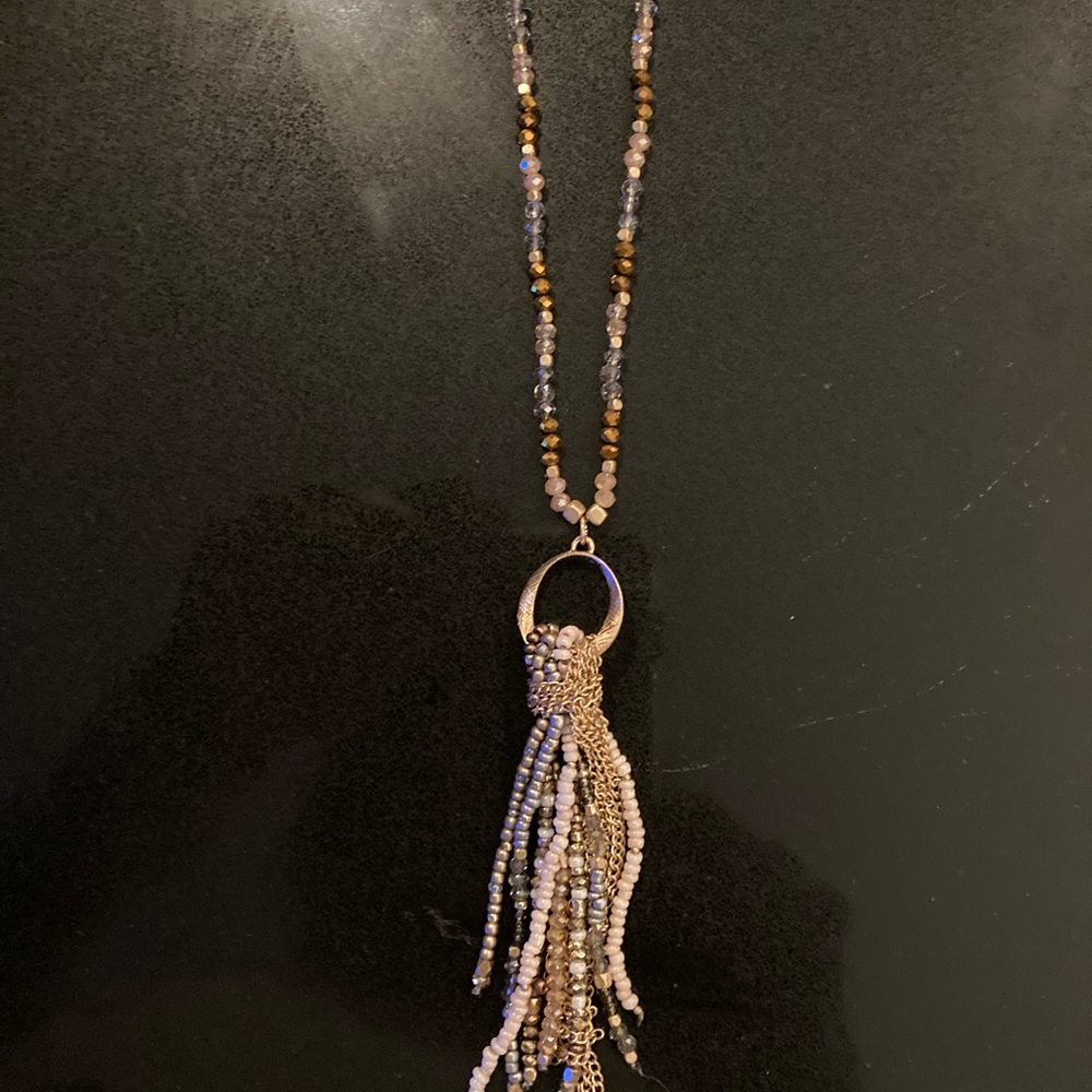 Blush Multi-Gold long necklace
